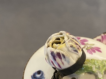 Two Meissen porcelain covered jugs with floral design, Germany, 18/19th C.